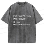 Funny Japanese Washed T-Shirt for Daily Wear