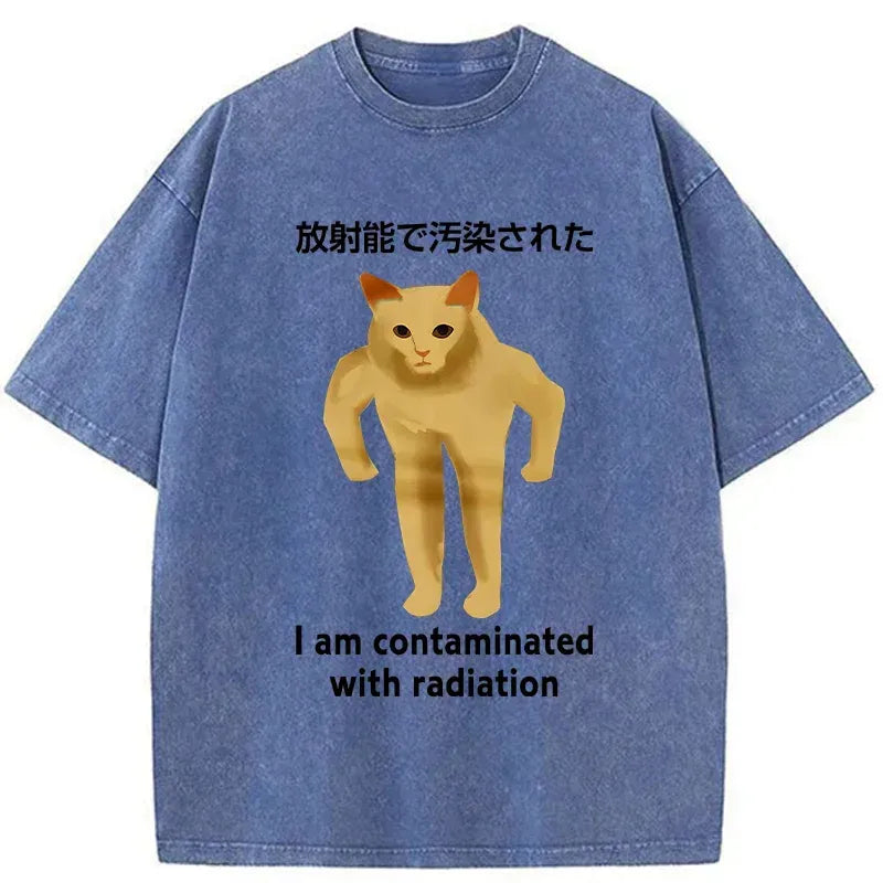 funny japanese cat t-shirt for daily wear