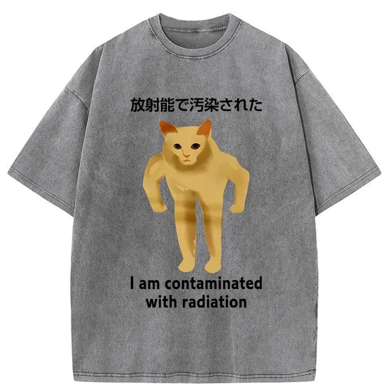 funny japanese cat t-shirt for daily wear