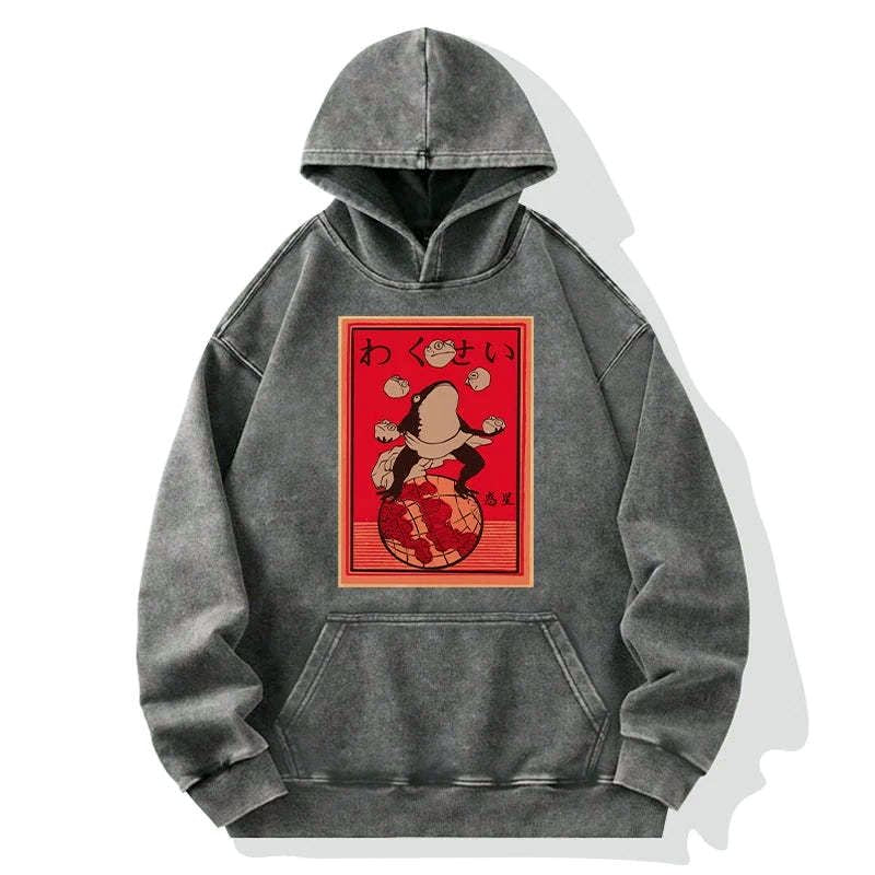 comfortable frog hoodie for daily wear