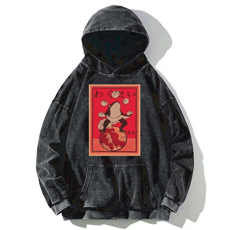 japanese streetwear frog hoodie