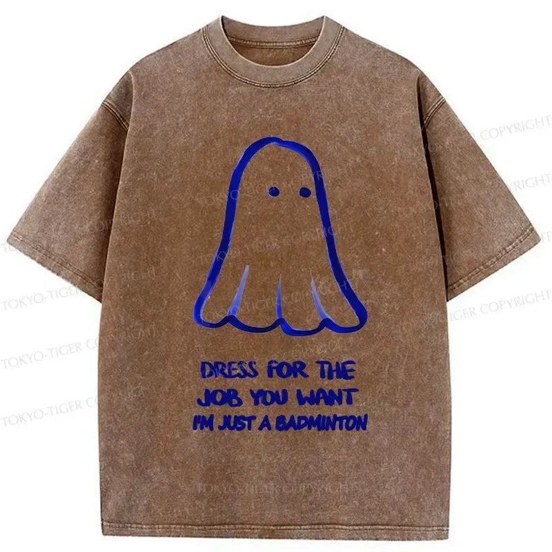 Funny Ghost Washed Tee Streetwear