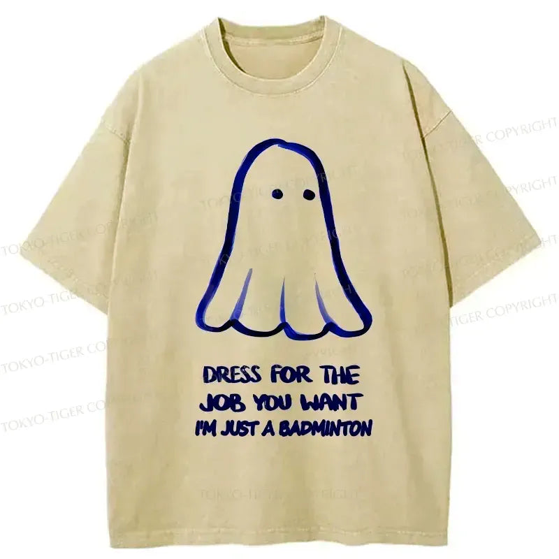 Funny Ghost Washed Tee Streetwear