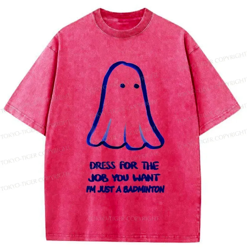 Kyoto-Lion Funny Ghost Washed T-Shirt