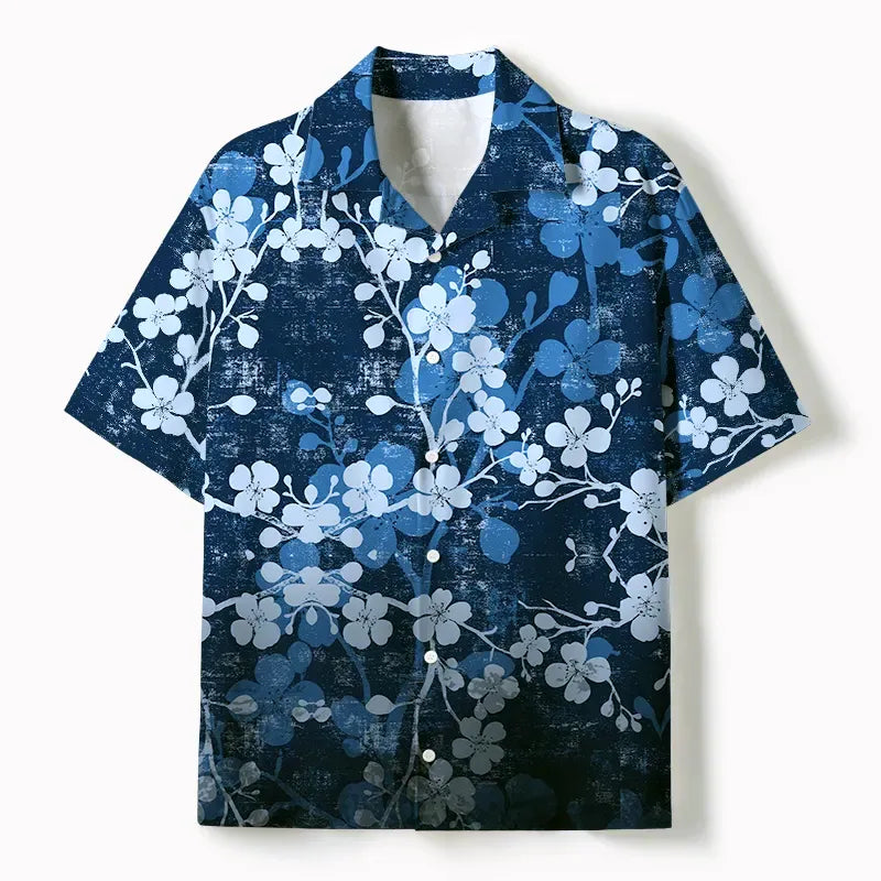 Japanese Cuban collar shirt for summer vacation