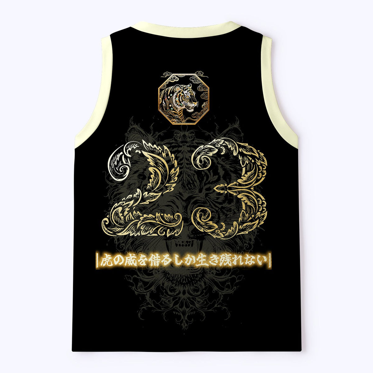 Japanese Mythical Tiger Mesh Tank Top
