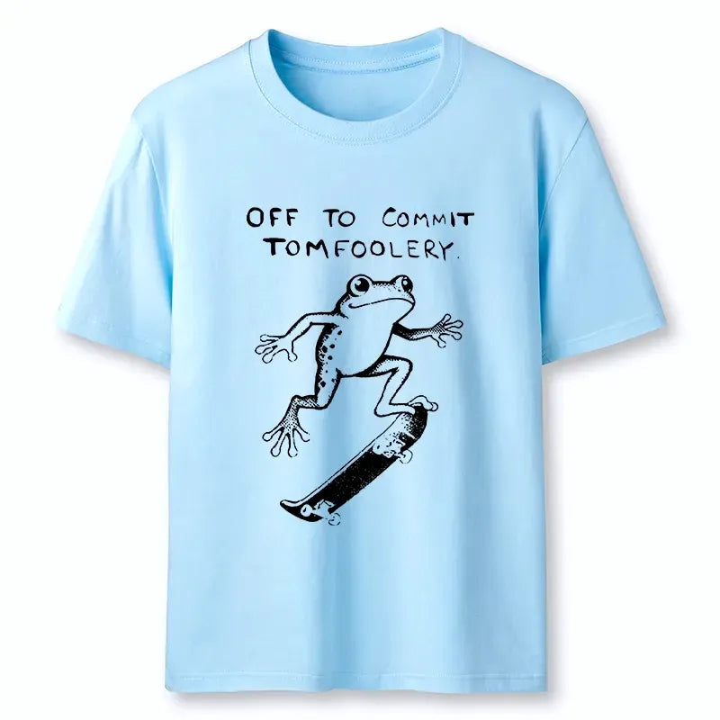Kyoto-Lion Playful Frog Skateboarding Classic T-Shirt
