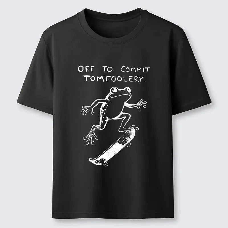 Kyoto-Lion Playful Frog Skateboarding Classic T-Shirt