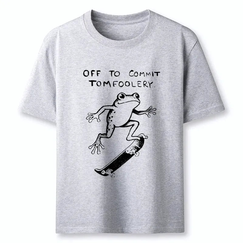 Playful Frog Tee for Summer Vacation
