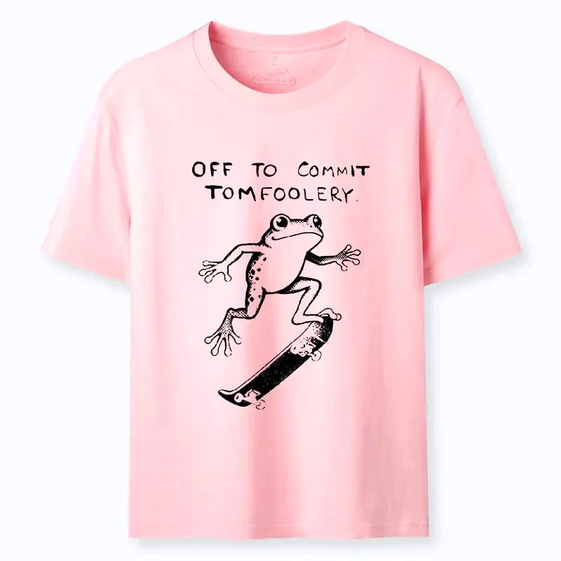 Playful Frog Tee for Summer Vacation