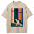 Japanese Cat T-Shirt for Daily Wear