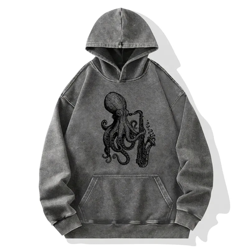 Octopus Saxophone Hoodie Gift for Him