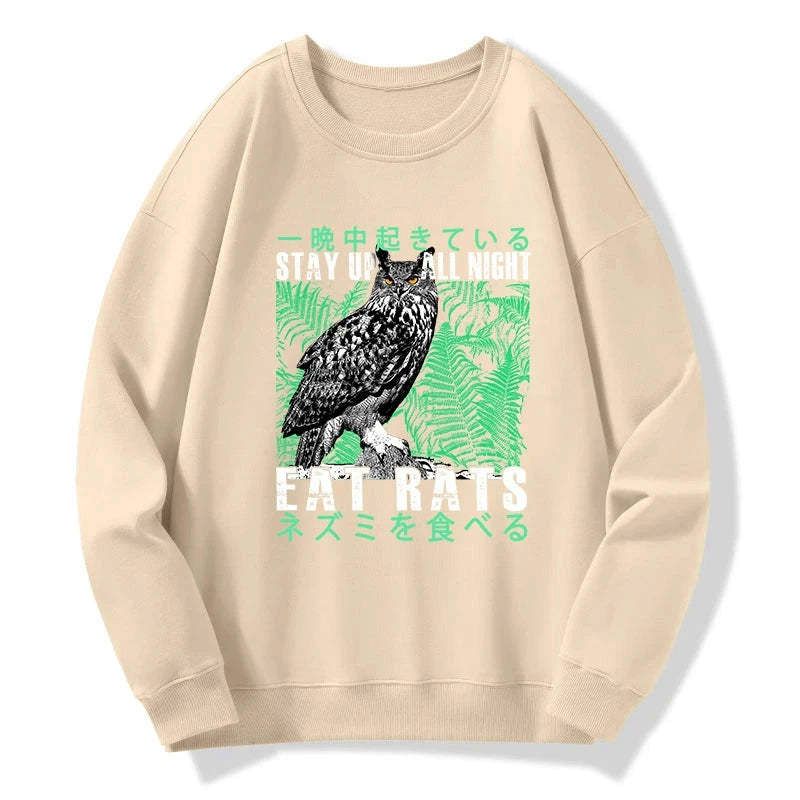 Kyoto-Lion Owls Prey On Rats At Night Sweatshirt