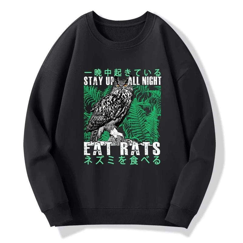 vintage japanese owl sweatshirt free shipping