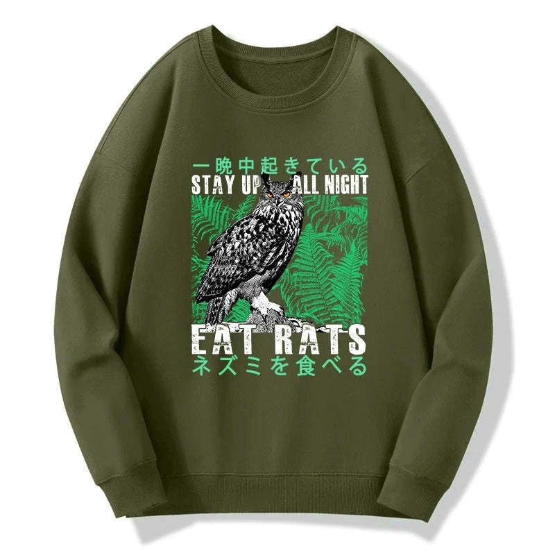 vintage japanese owl sweatshirt free shipping
