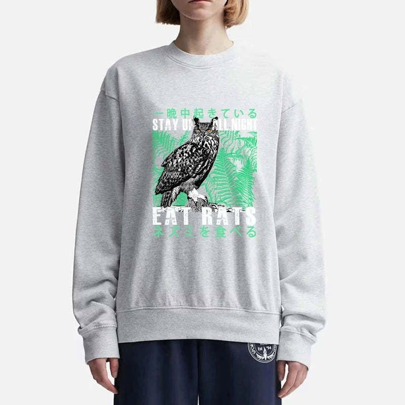 Kyoto-Lion Owls Prey On Rats At Night Sweatshirt