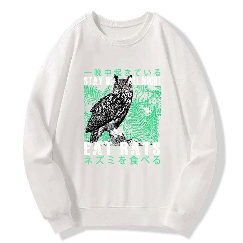 vintage japanese owl sweatshirt free shipping