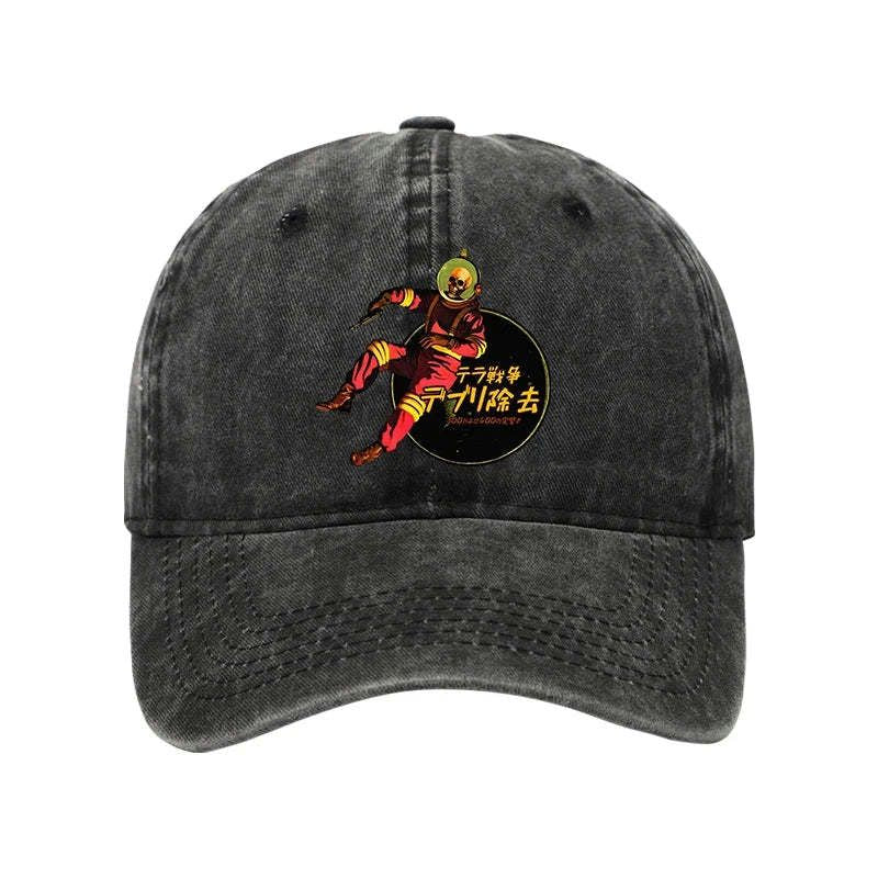 Vintage skeleton astronaut cap for men