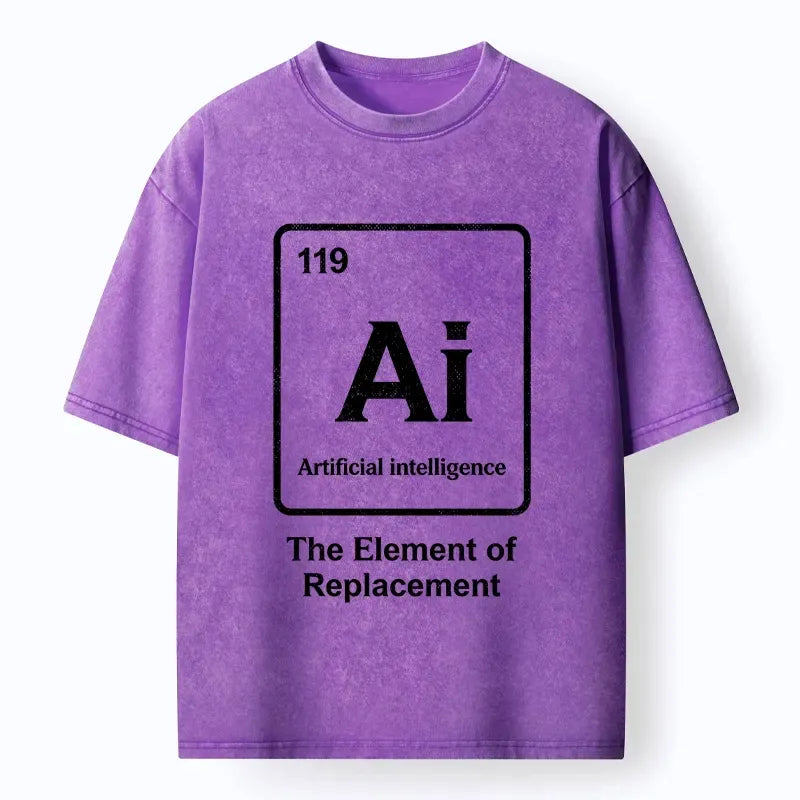 Kyoto-Lion Periodic Table Ai Artificial Intelligence Washed T-Shirt