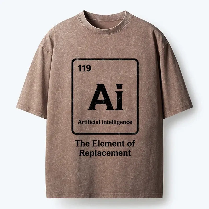 Kyoto-Lion Periodic Table Ai Artificial Intelligence Washed T-Shirt