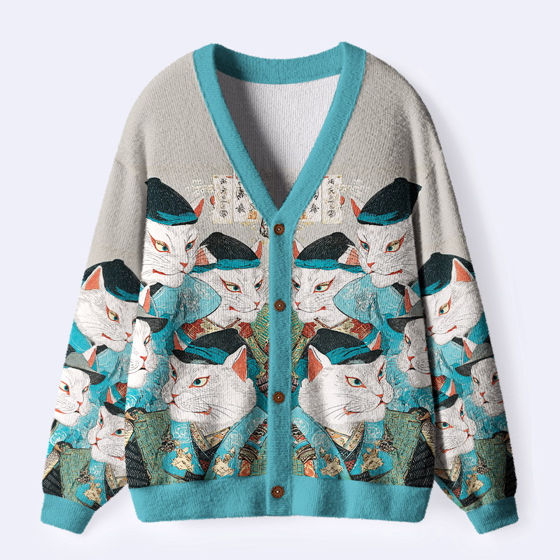 Japanese vintage cat cardigan best seller