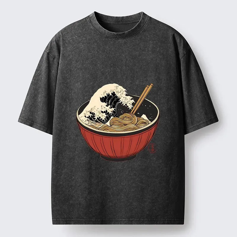 Japanese Washed T-Shirt for Daily Wear
