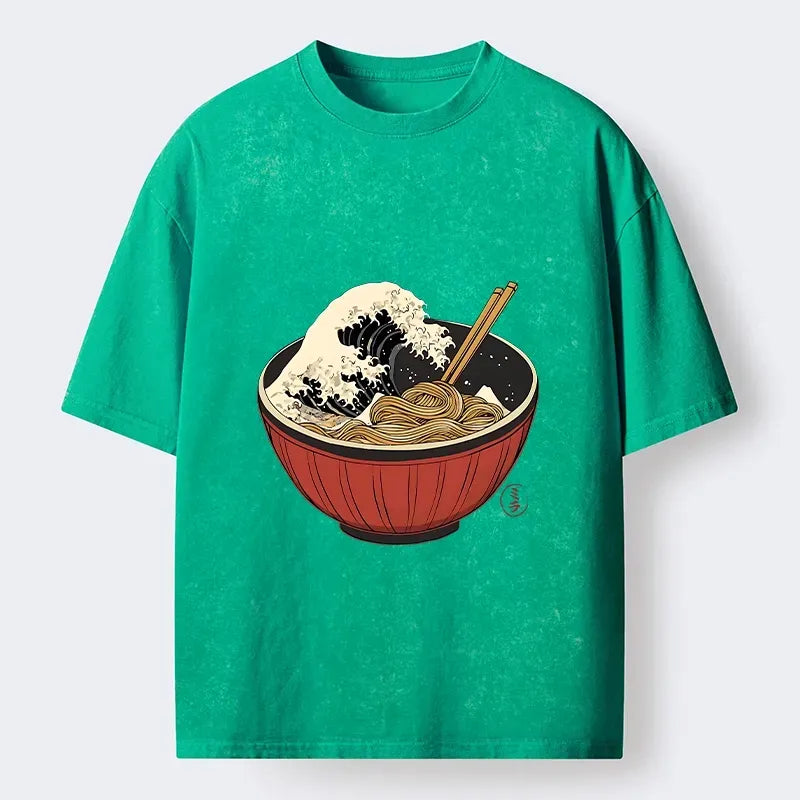 Japanese Washed T-Shirt for Daily Wear