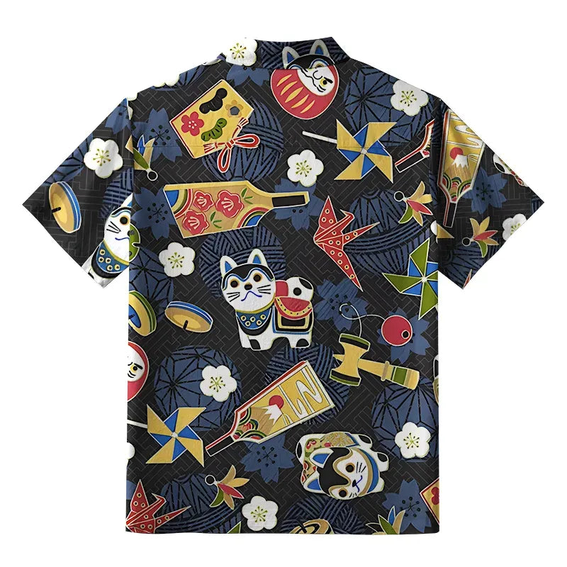 Vintage Japanese Ukiyo-e Print Shirt