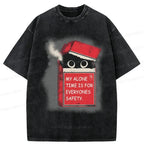 washed unisex cat t-shirt free shipping