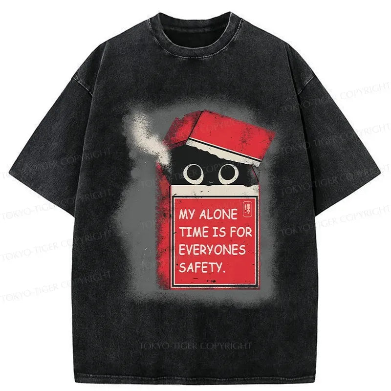 washed unisex cat t-shirt free shipping