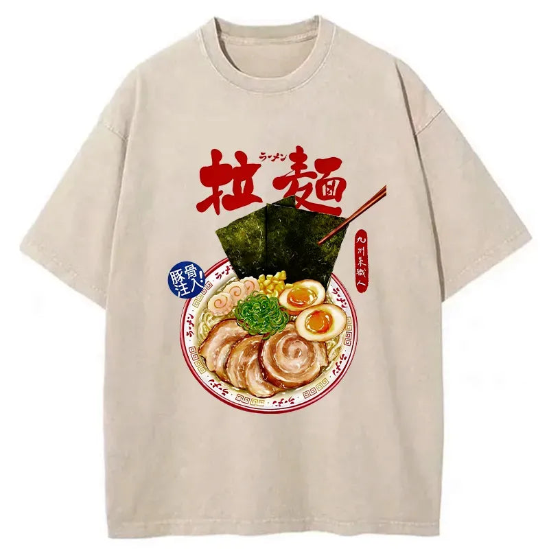 Japanese Kyoto Lion washed t-shirt free shipping