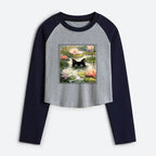 Vintage Lotus Flower Women's T-Shirt for Daily Wear