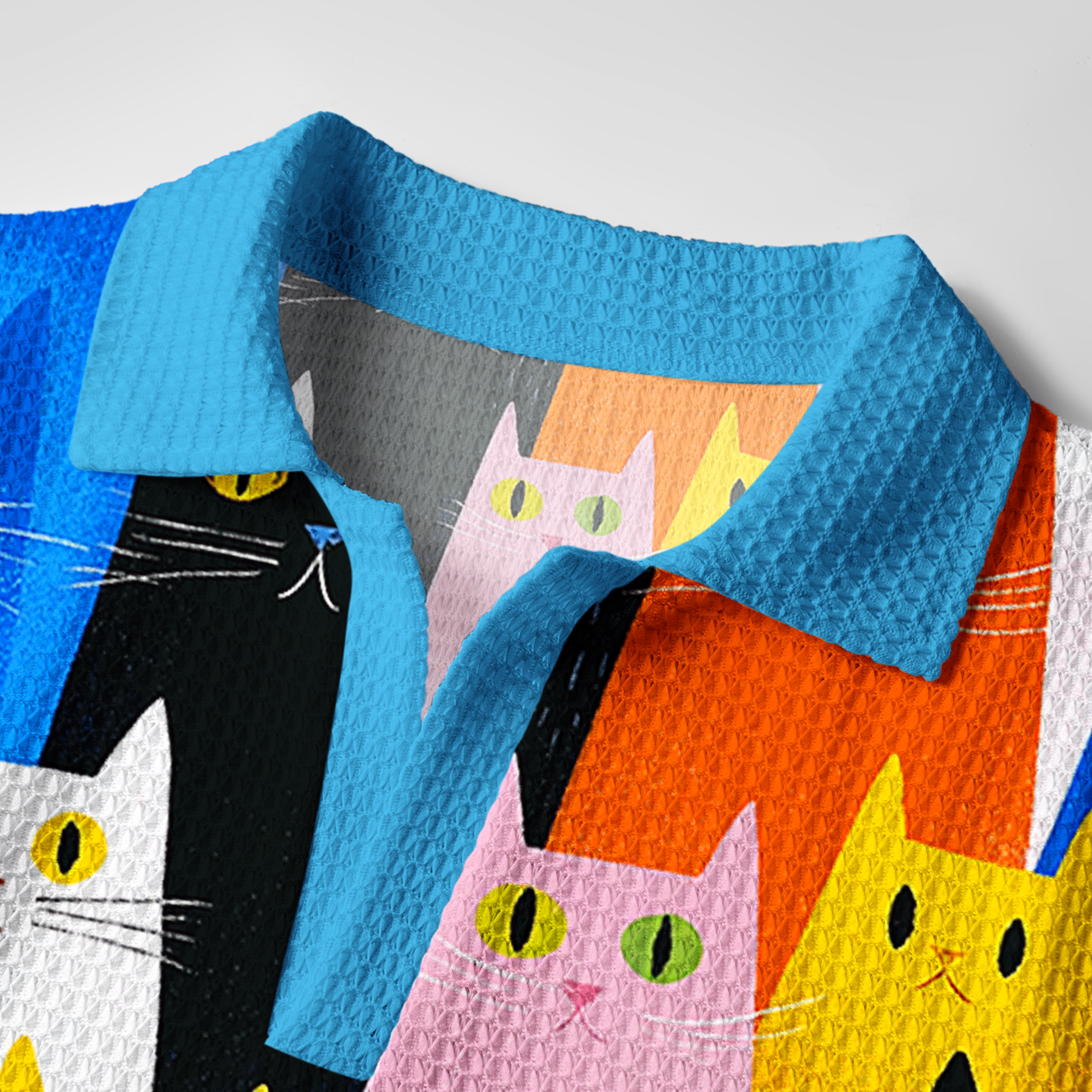 Japanese Cat Parade Polo Shirt for Casual