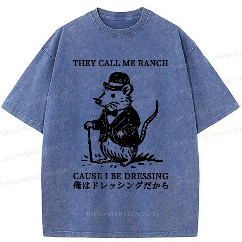Japanese Ukiyo-e Washed T-Shirt for Daily Wear