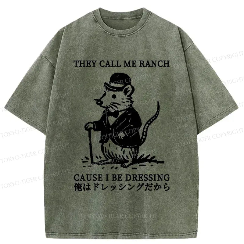 Japanese Ukiyo-e Washed T-Shirt for Daily Wear