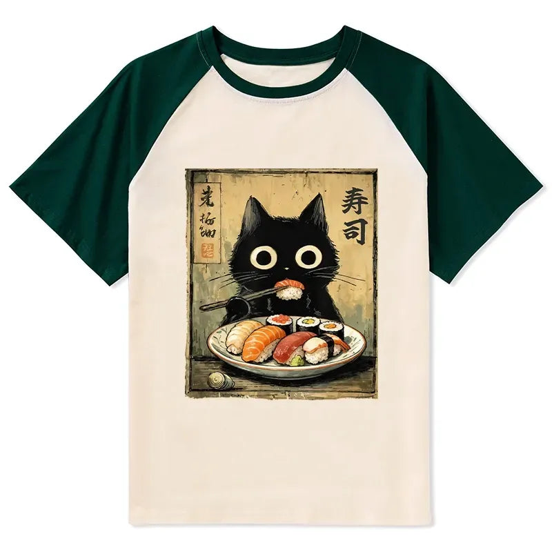 Japanese Cat T-shirt for Summer
