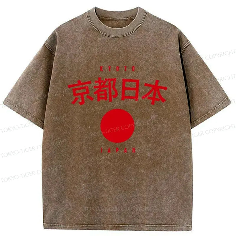 Kyoto-Lion Japanese Washed T-Shirt for Daily Wear