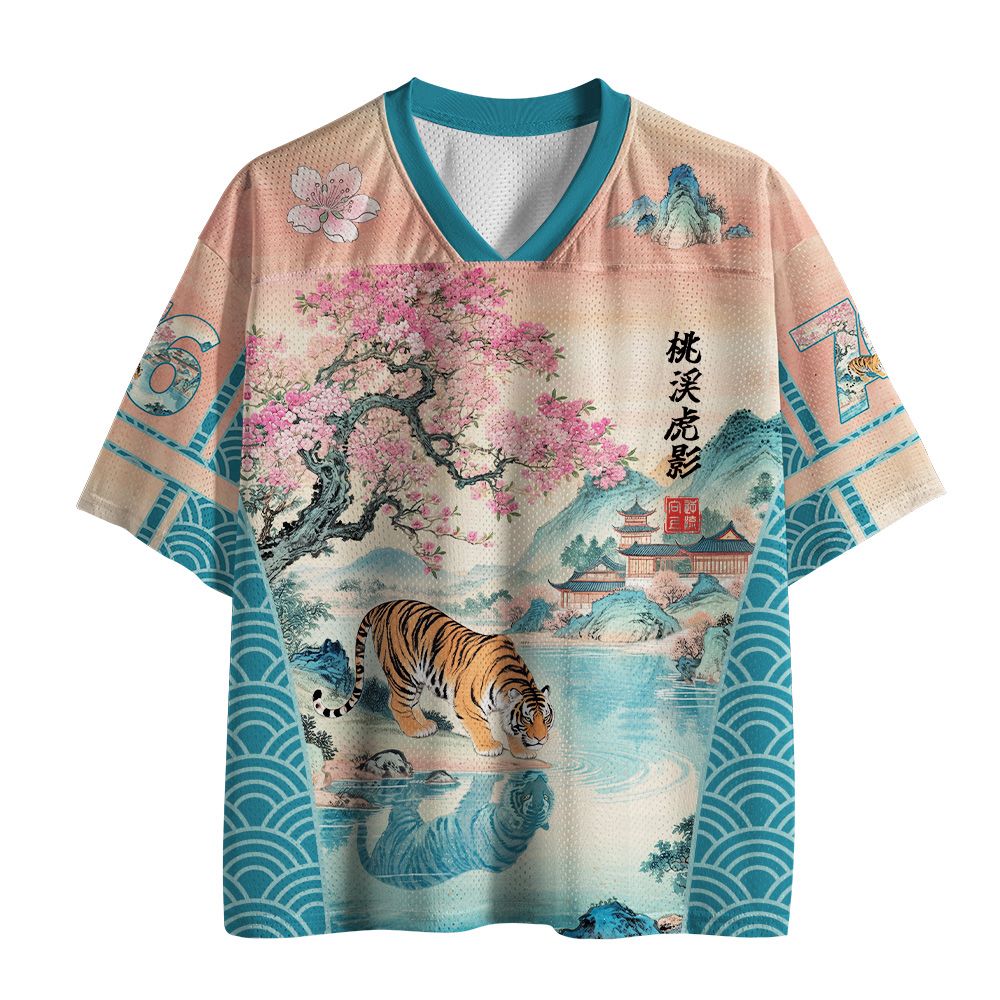 Kyoto-Lion Japanese Sakura Tiger Shadow Mesh Jersey