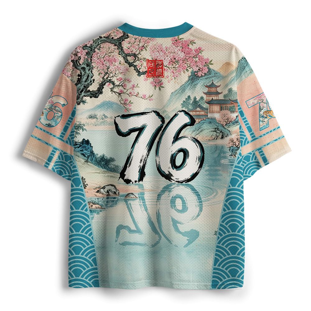 Kyoto-Lion Japanese Sakura Tiger Shadow Mesh Jersey