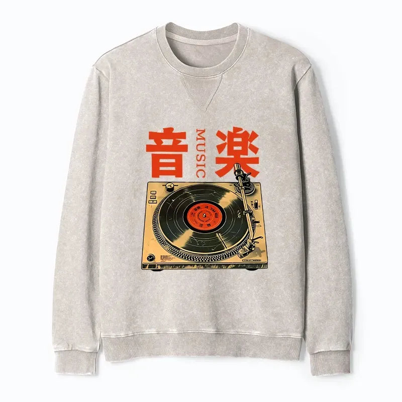Washed Terry Sweatshirt Streetwear for Summer