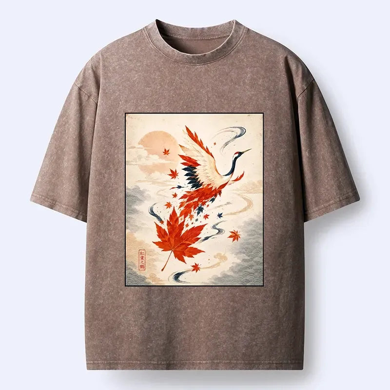 Vintage Japan Art Washed T-Shirt for Men