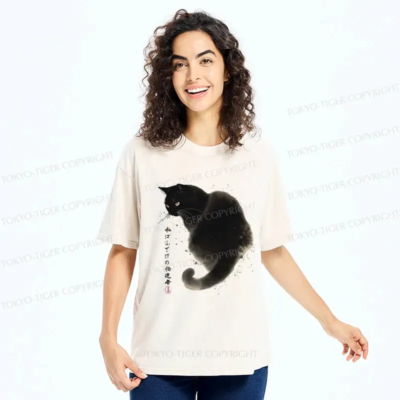 Vintage Japanese Washed T-Shirt for Men