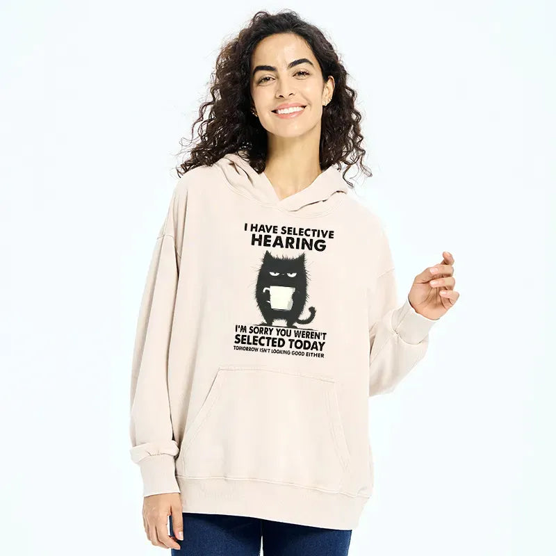 Kyoto-Lion Selective Hearing Washed Hoodie