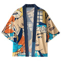 Kyoto-Lion Tea Brewing Picture Kimono Cardigan
