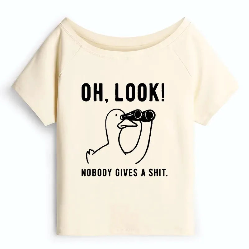 kyoto-lion off shoulder t-shirt for women