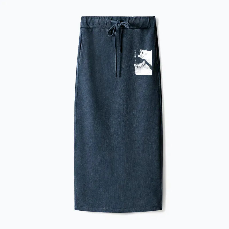 Japanese Cat Skirt for Casual Wear