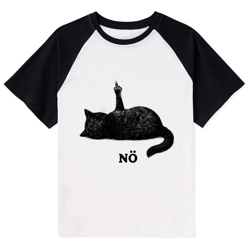 Kyoto-Lion Cat Refused Raglan T-shirt