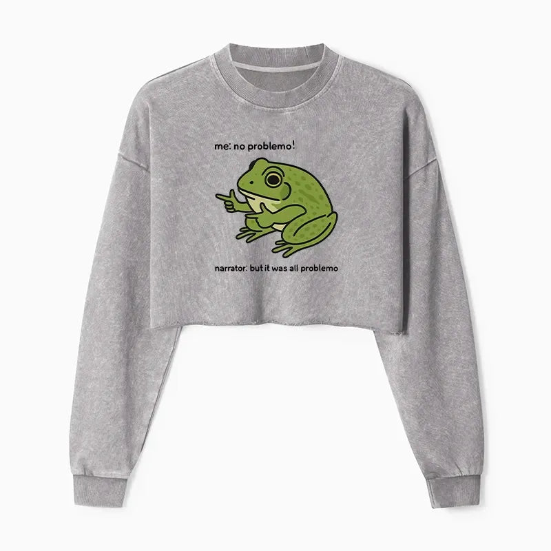 Funny Frog Meme Sweatshirt for Women