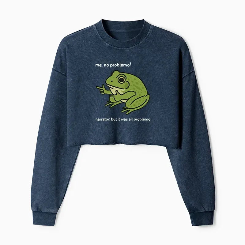 Funny Frog Meme Sweatshirt for Women