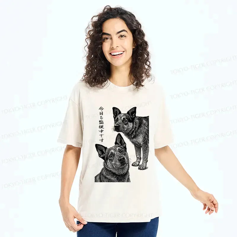 Washed Unisex Dog T-Shirt for Daily Wear